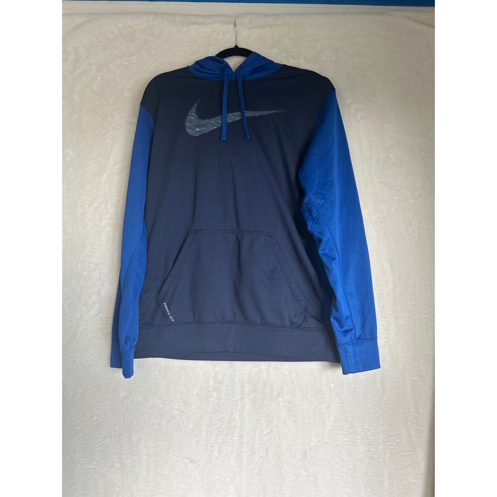 Nike Therma-FIT Pullover Hoodie Blue Black Men's Size Medium